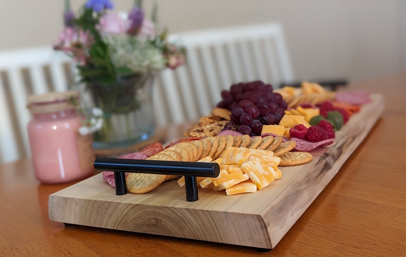 Live Edge Poplar Charcuterie Board With Handles Etsy