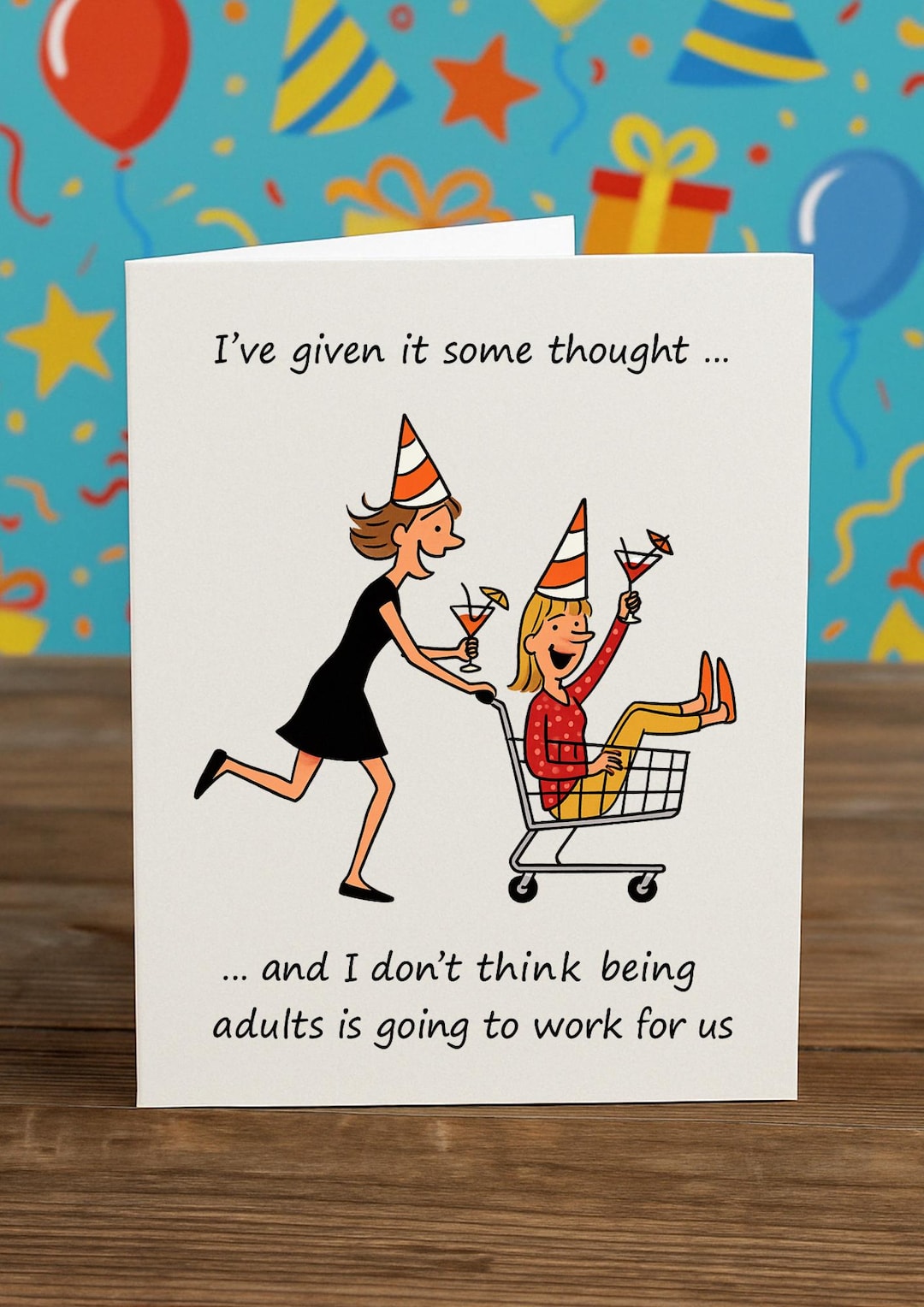 Funny Birthday Card for Best Friend – Adulthood Isn’t Working – A5 ...