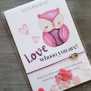 Whoo Loves You! - Wish Bracelet, Wish String Bracelet, Charm Bracelet, Party Favor, Inexpensive Gift, Friendship, BFF, Inspirational, Owl.