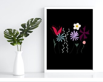 Flowers Wall Decor Digital Download Print