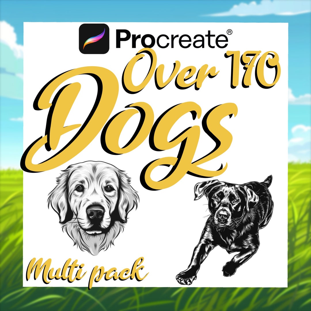Procreate Lab Dog Pet Dogs Procreate Stamps | Pets Digital Art Assistance | Dog Brush Set ...