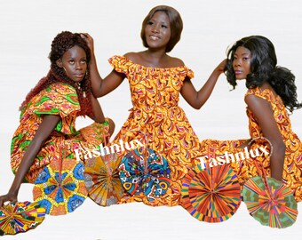 Umbrella sun dress - African print summer dress