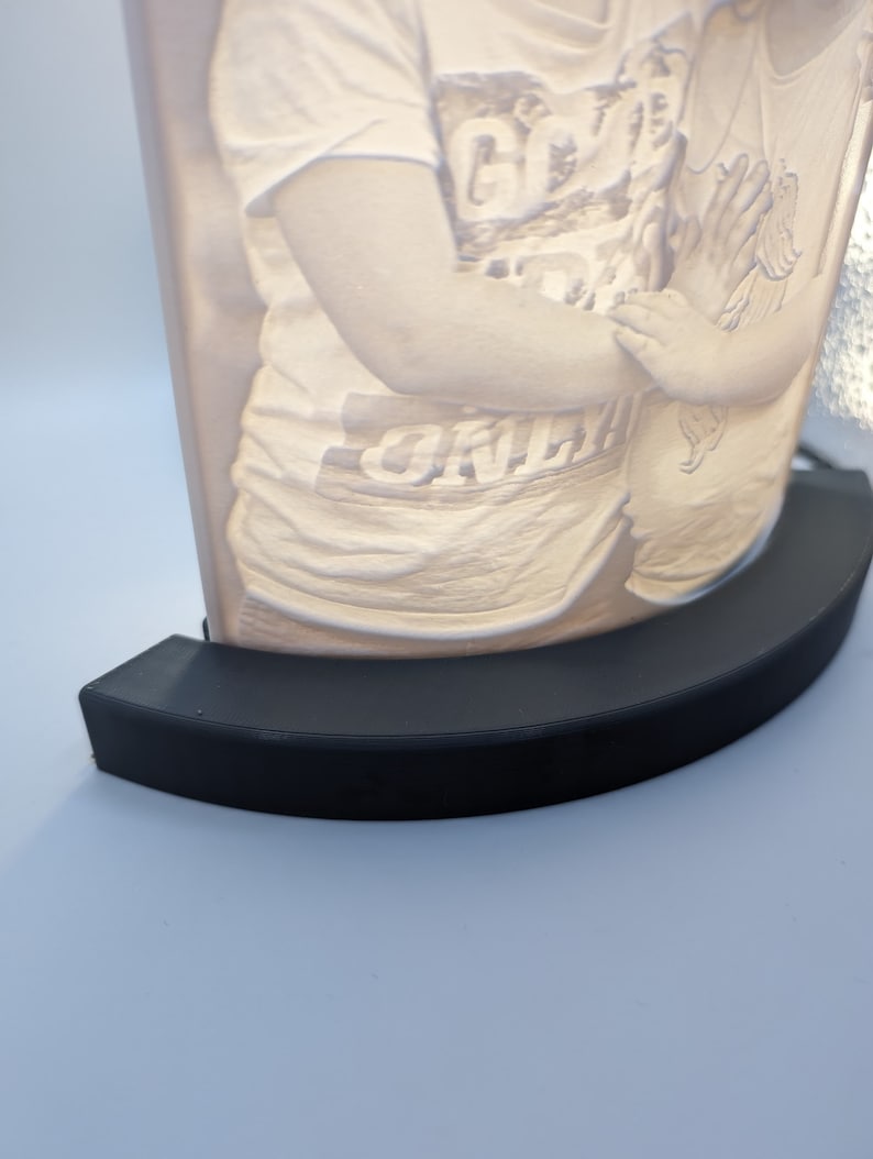 individual 3D photo 13 x 18 cm Lithophane grau 3D Druck