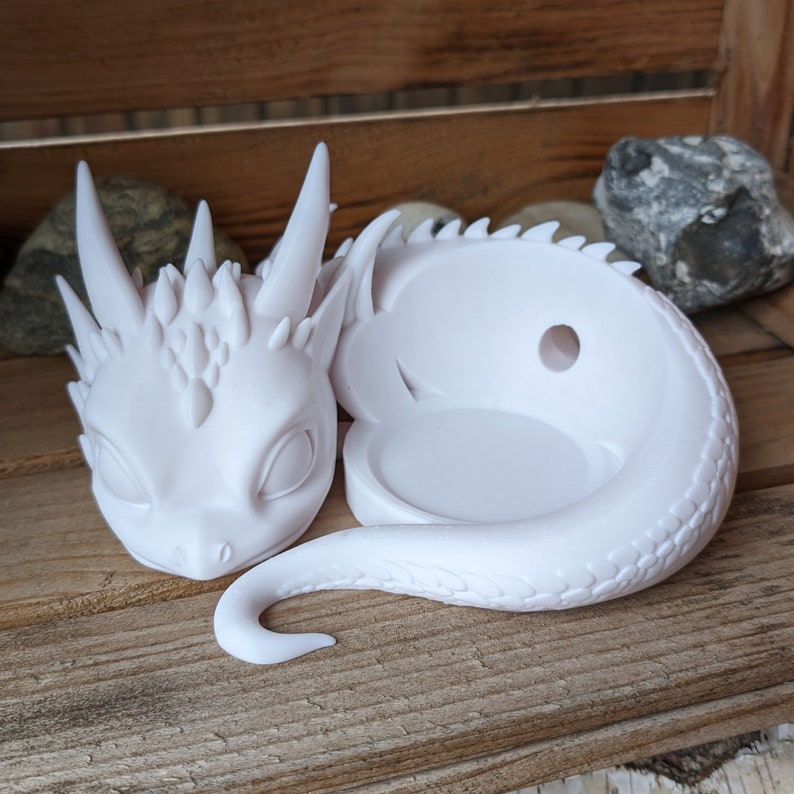 Dragon Stand for Alexa Echo Dot 3D Printing White