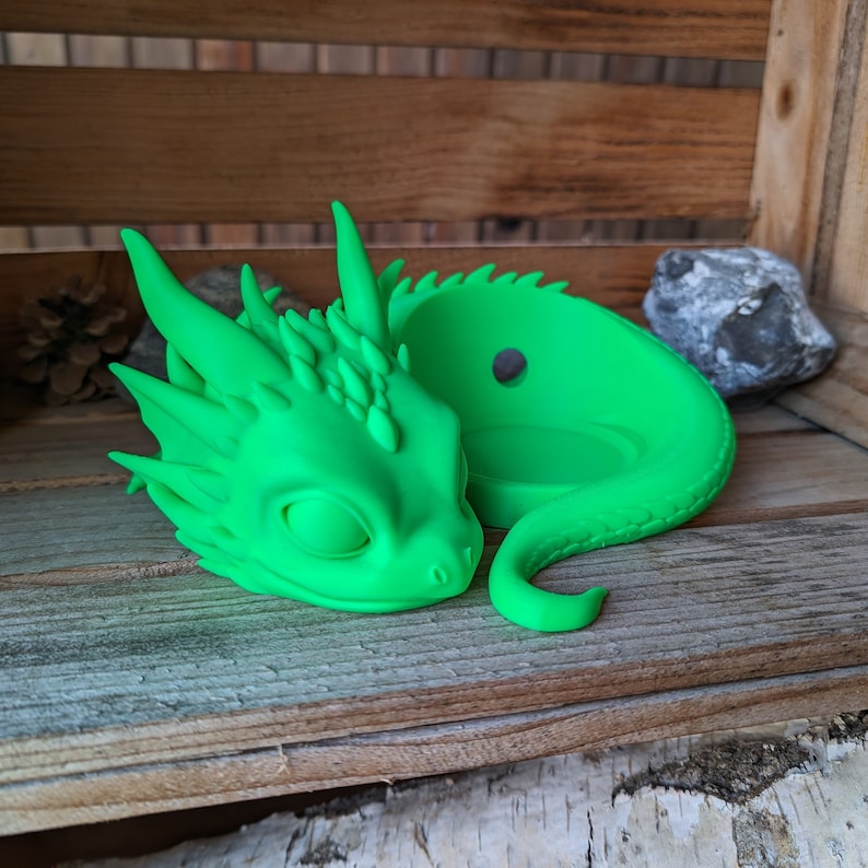 Dragon Stand for Alexa Echo Dot 3D Printing Hellgrün