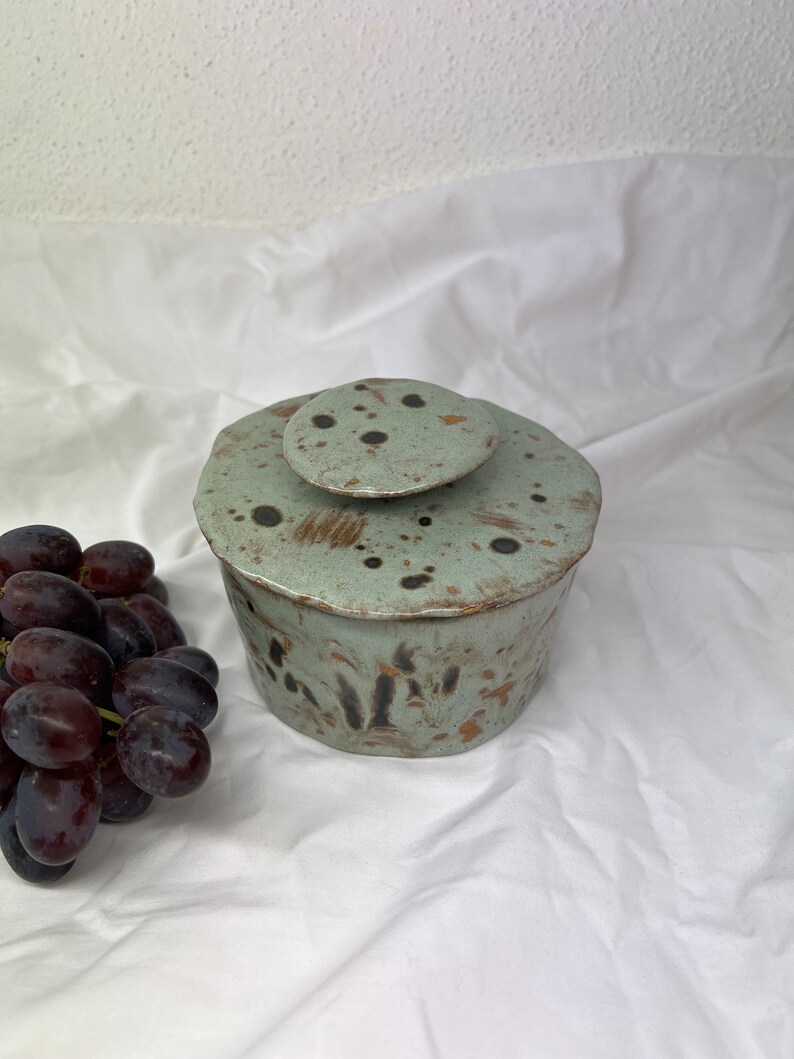 Vorratsdose Steingut Keramikdose mit Deckel Handgemacht Bild 4