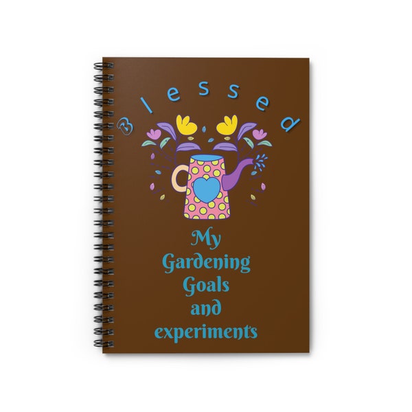 Personalized Spiral Notebook - Ruled Line, My Gardening goals and Experiments, Great Mothers Day Gift, Christmas Gift, Great Gardners Gift