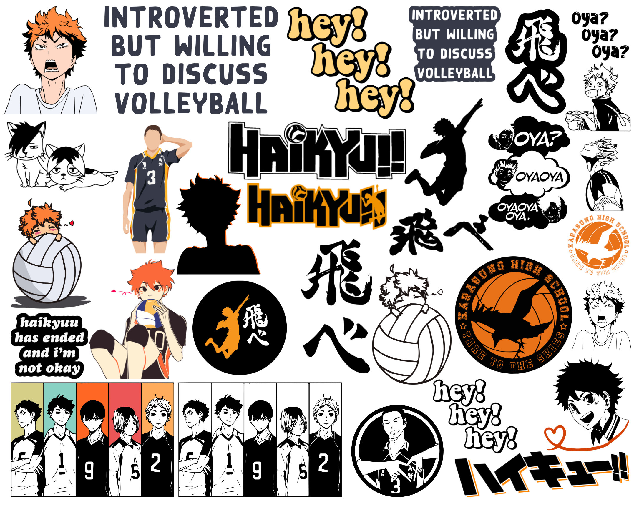 Riapawel Haikyuu!! Poster Anime Manga Comic Poster Art Prints Painting for  Home Wall Decor Fans Gift 