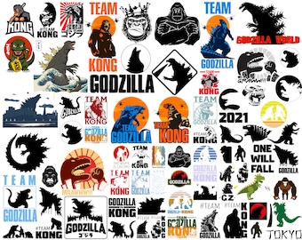 Godzilla svg bundle, King Kong Svg Bundle, Godzilla Silhouette, Godzilla Clip Art, Godzilla Cut File