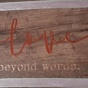 Sign &quot;Love beyond words&quot;