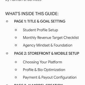AI Model and Virtual Agency Masterclass Bundle | Student Action Workbook, Training Manual and Prompt Guide | Digital Business Template