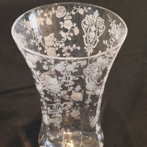 Cambridge-Rose Pointe-Iced Tea-Stem 3500-Blown Glass-Used