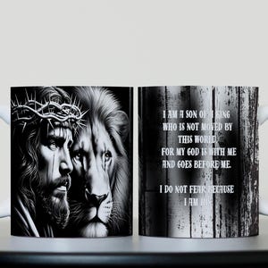 Lion of Judah Mug Sublimation Design: Christian Jesus PNG (Digital Download)