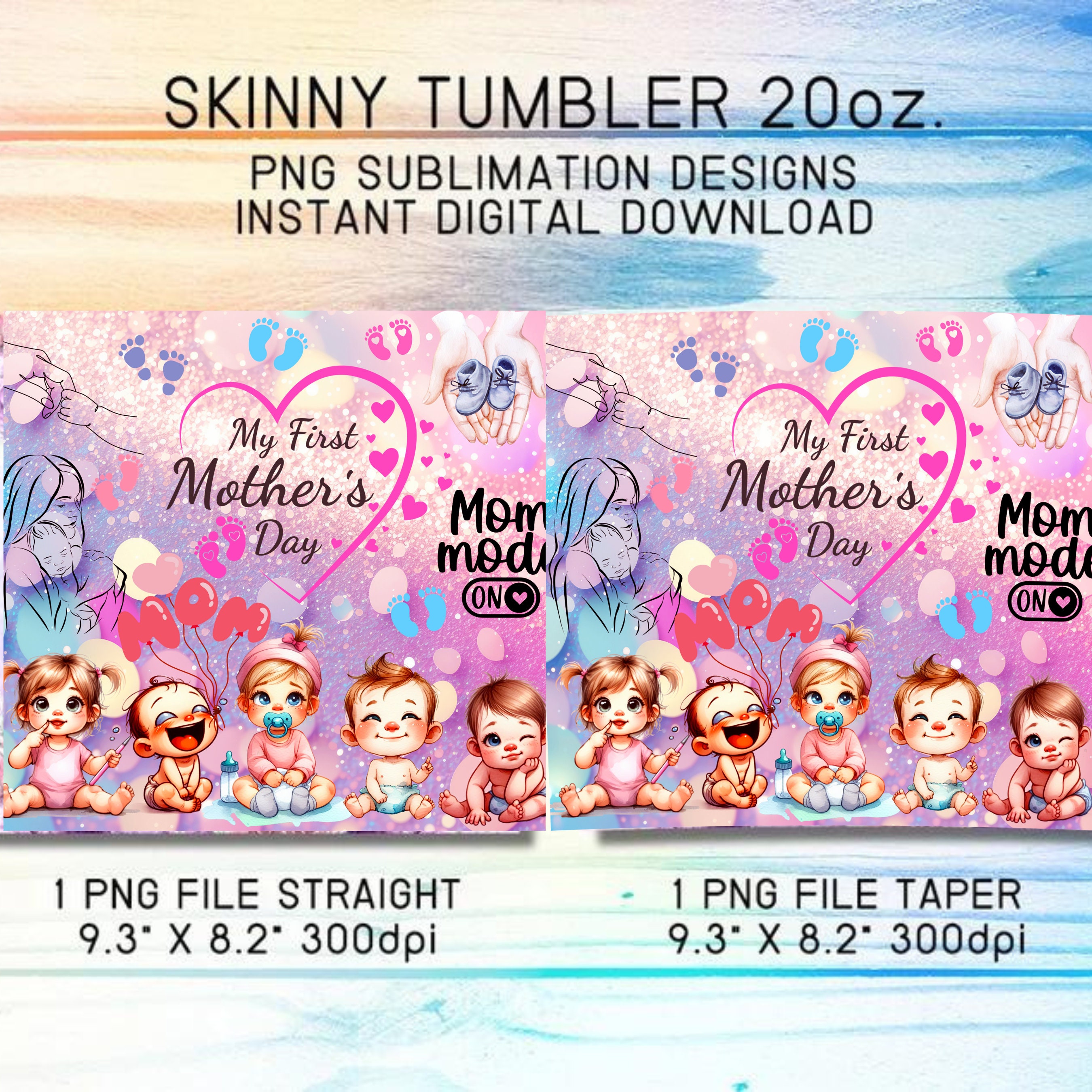 Tumbler Gift For Mom, My First Mother's Day, Cute Baby, Gift For Mother 20 Oz Tumbler PNG Design, Mother Day Tumbler Gift, Loving Mom Gift - UK