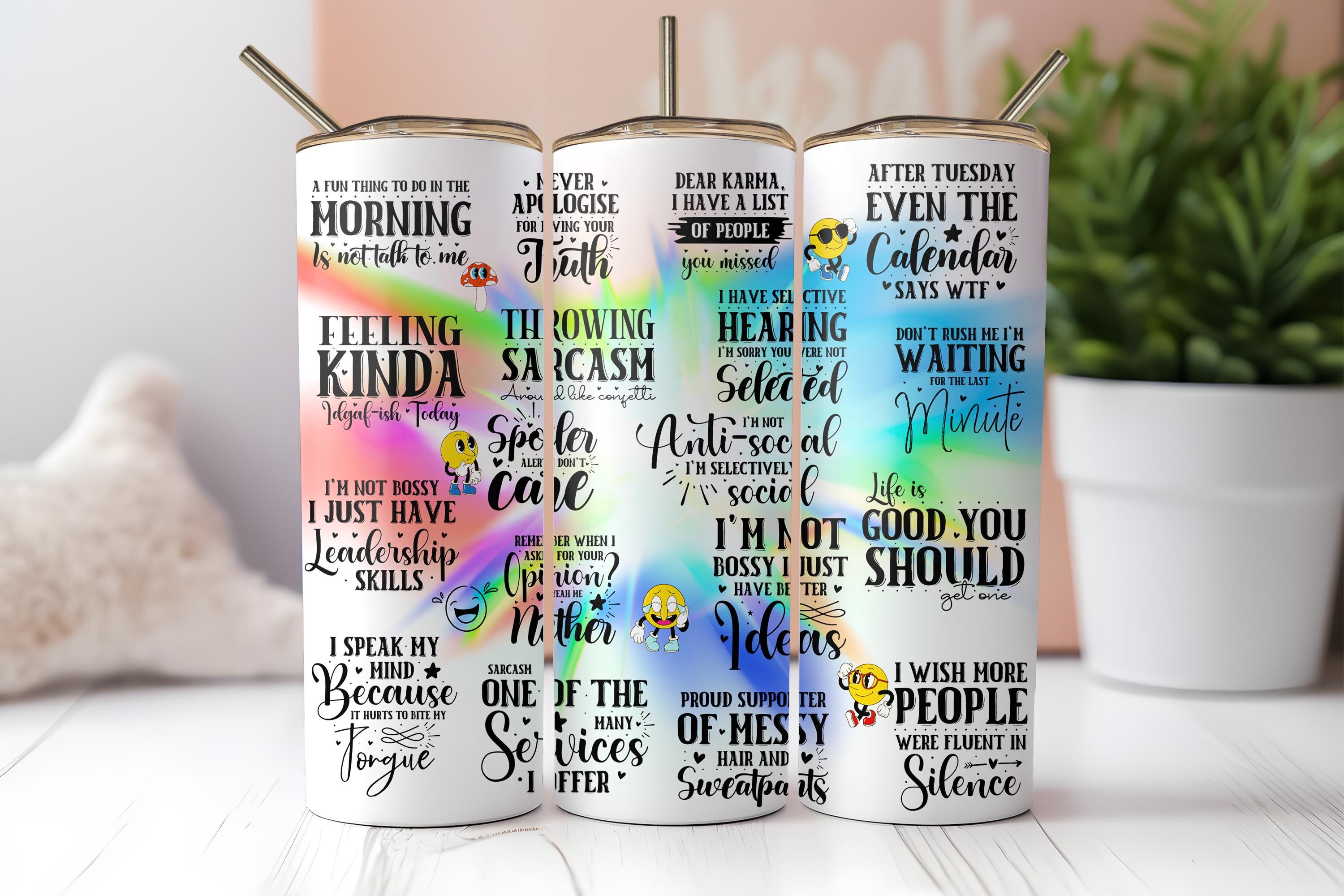 皮肉な引用句のタンブラーラップ：20オンス スキニー昇華デザイン（デジタルダウンロード） - Etsy 日本, image size:3000x2000