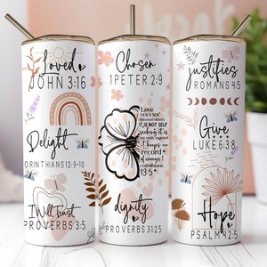 Christian Tumbler Wrap: disegno di fede basato su versetti della Bibbia (download digitale)