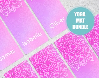 Mandala Yoga Mat, Yoga Mat Bundle, Personalized Yoga Mat, Custom Yoga Mat, Rubber Yoga Mat, Fitness Gift Idea, Yoga Mat, Pattern Yoga Mat