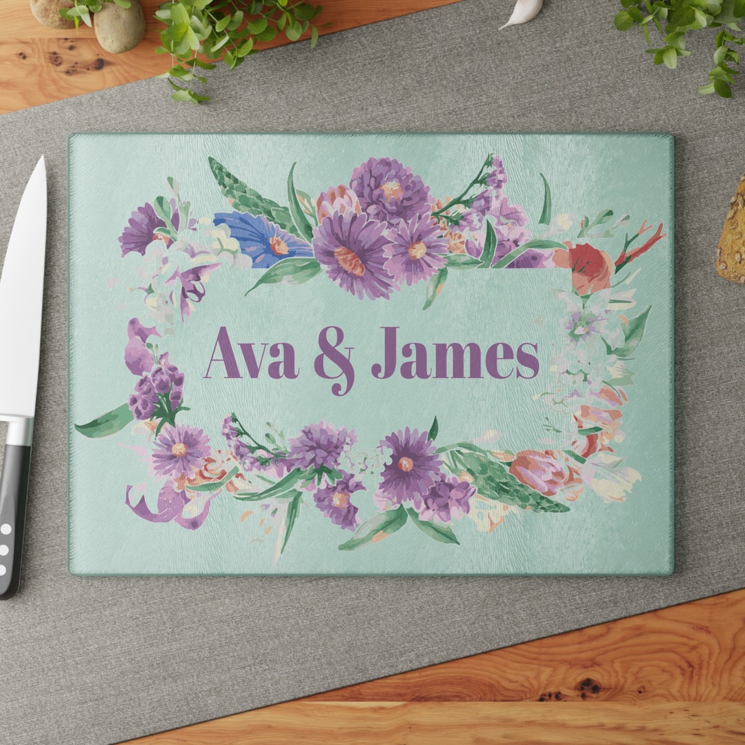 Personalized Cutting Board Glass Cutting Board Personalized Etsy