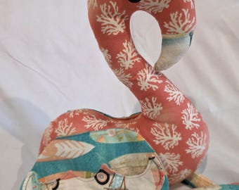 Handgemaakte flamingoknuffel - lekker knuffeldier