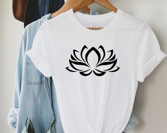 Lotus Flower Short Sleeve Tee, Yoga T-Shirt, Women's T-Shirt, Graphic T-Shirt