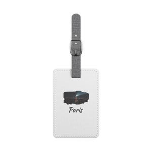Stylish Paris Travel Luggage Tag, Personalized Luggage Identifier, Paris Travel Accessory, Unique Gift for Travelers, Vacation Essentials