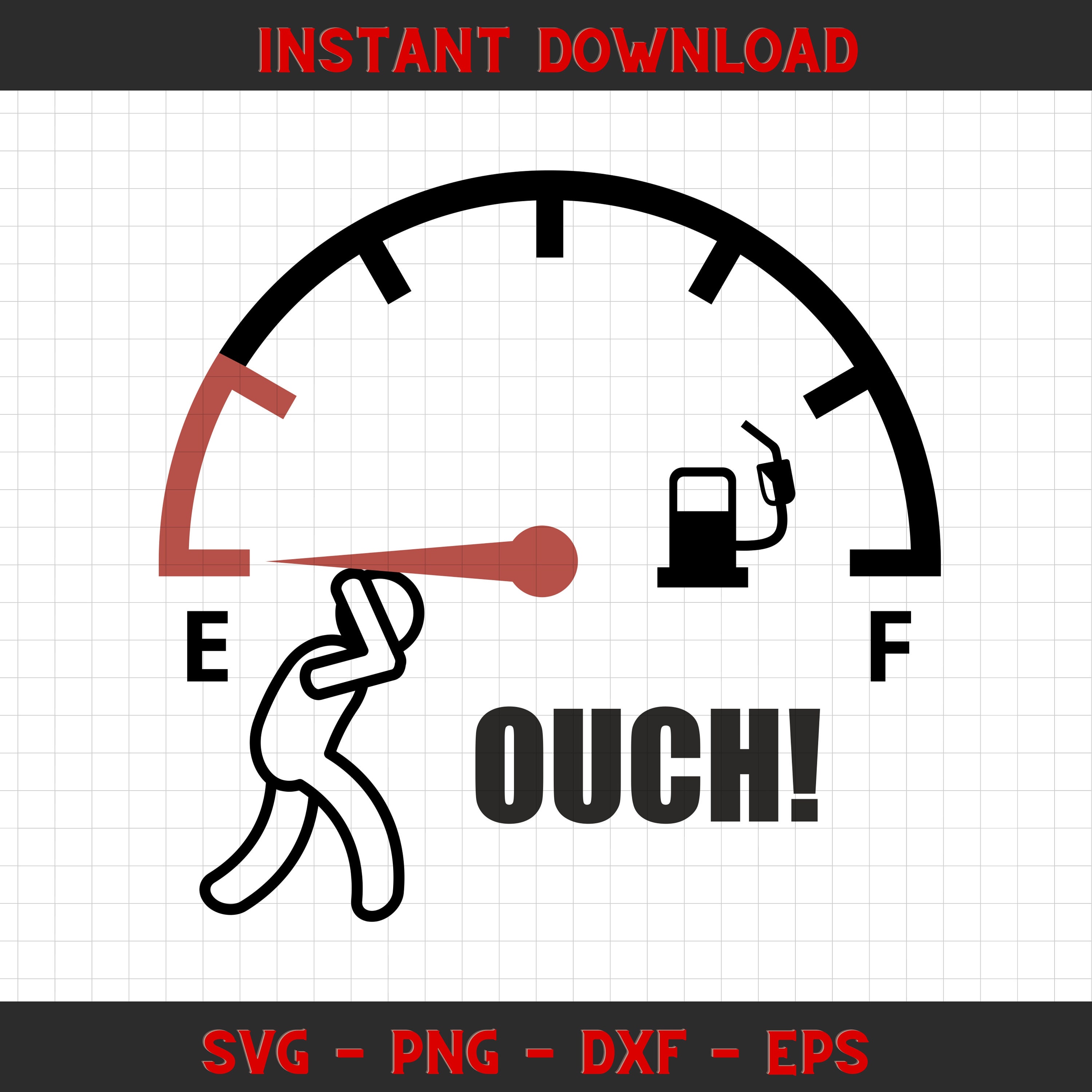 Gas Tank Decal SVG, Empty Full Funny Car Decal, Svg, Png, Dxf, Eps Etsy