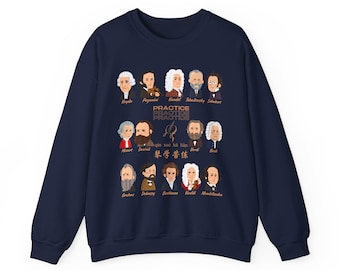 Violin Practice Sweatshirt | Classical Violinists Bilingual Chinese-English Music Pullover | Gift for Violin Teachers & Students | Ship Free