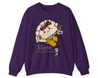 Kung Fu Dumpling Sweatshirt – Cartoon Martial Arts Foodie Apparel