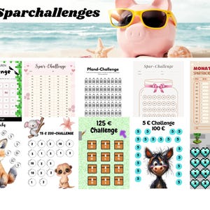 Budget Challenge 10 Savings Challenges Budget Planner Budget Binder, Savings Planner, Piggy Bank - Digital Download PDF