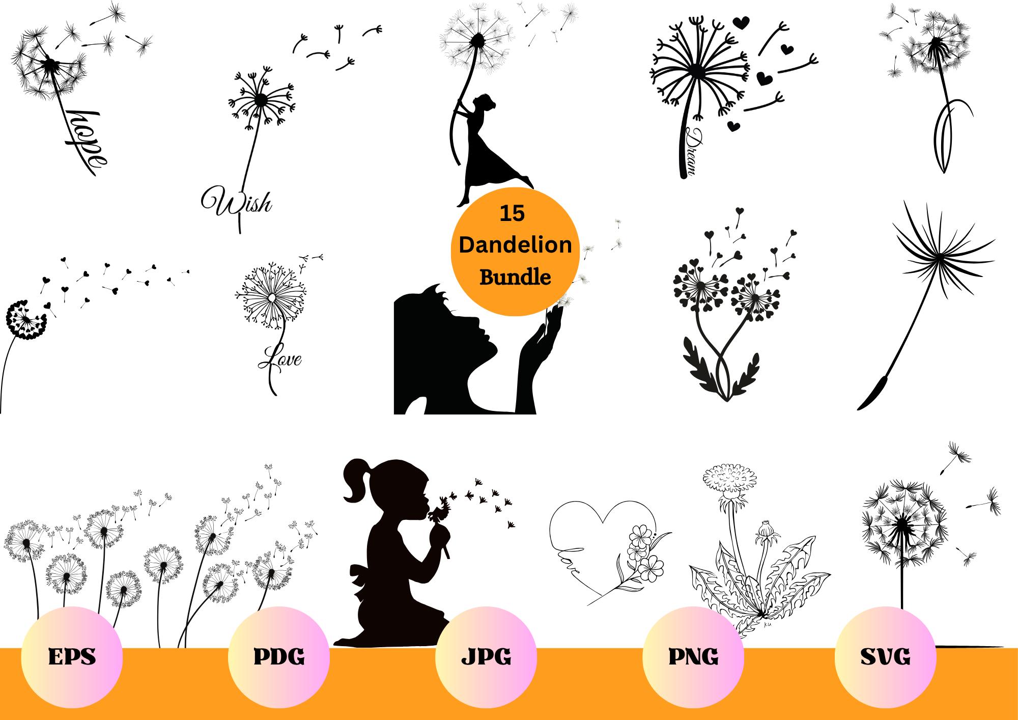 Dandelion Bundle - Dandelion - Cutting File 