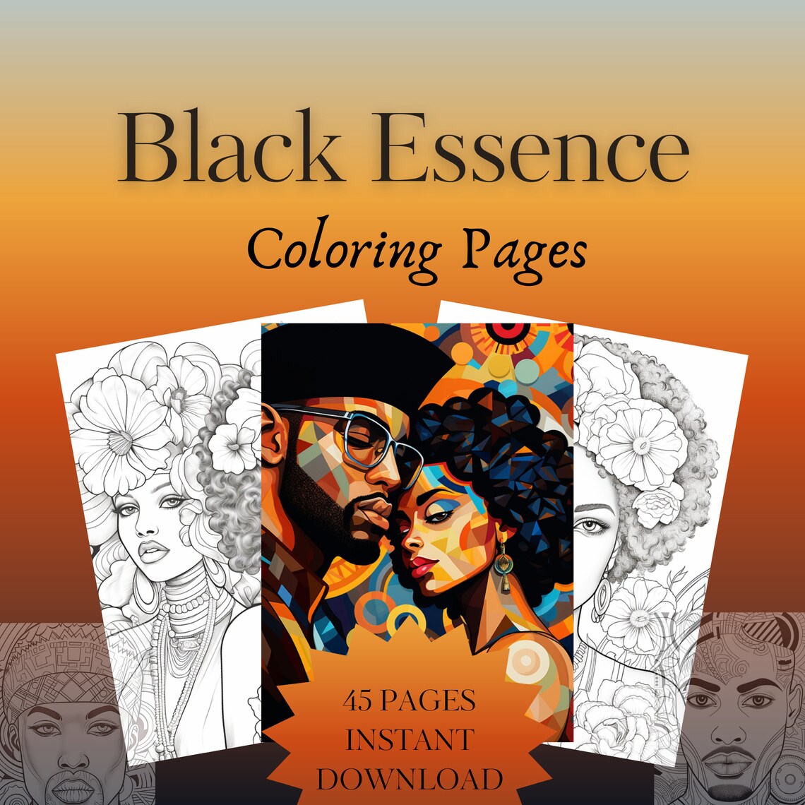 45 Black Essence Coloring Pages African American, Afrocentric, Black