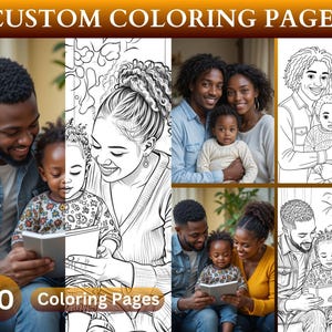10 Custom Coloring Pages from Photo, Custom Kids Activity Page, Photo to Coloring Page, Digital Download, Custom Sketch Coloring Page