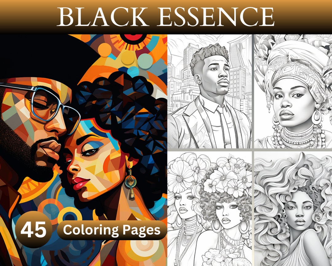 45 Black Essence Coloring Pages African American, Afrocentric, Black