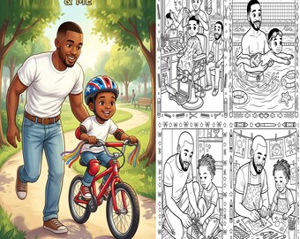 My Dad and Me  A Black Father and Son Coloring book