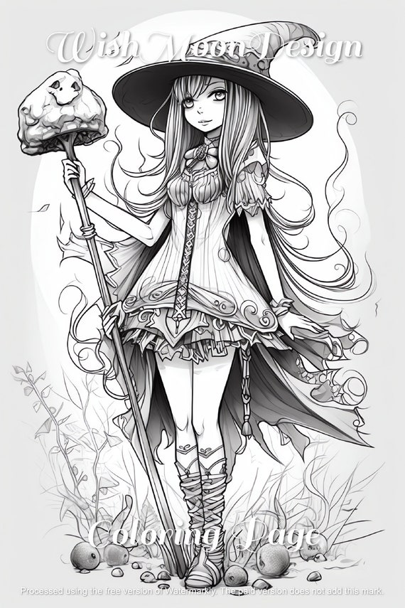 Anime Witch Coloring Pages - Il 570xN.4887487335 Onkj 