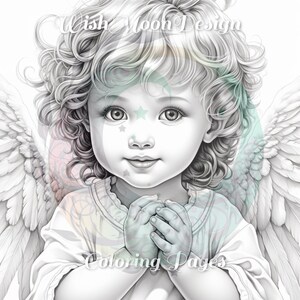 30 Baby Angel Coloring Pages, Fantasy, Fairy Wings, Magical, Whimsical ...