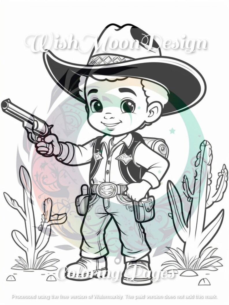 Young Black Cowboys Coloring Pages | Afro | Adventure Cowboy ...