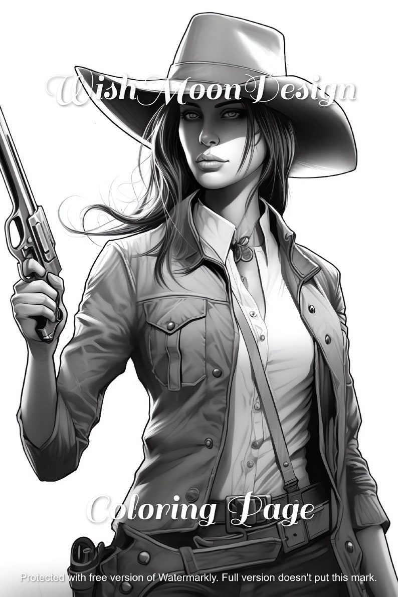 30 Cowgirls Coloring Pages Adult Coloring Books, Cowgirl Outfit ...