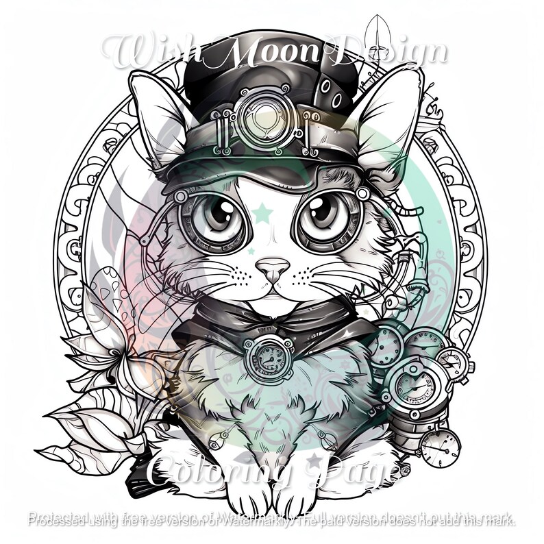 30 Steampunk Baby Animals Coloring Pages, Artwork, Fantasy, Kawaii ...