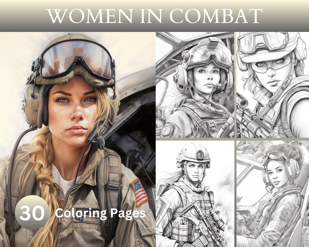 30 Women in Combat Military Coloring Pages, Soldier, Strong Women ...