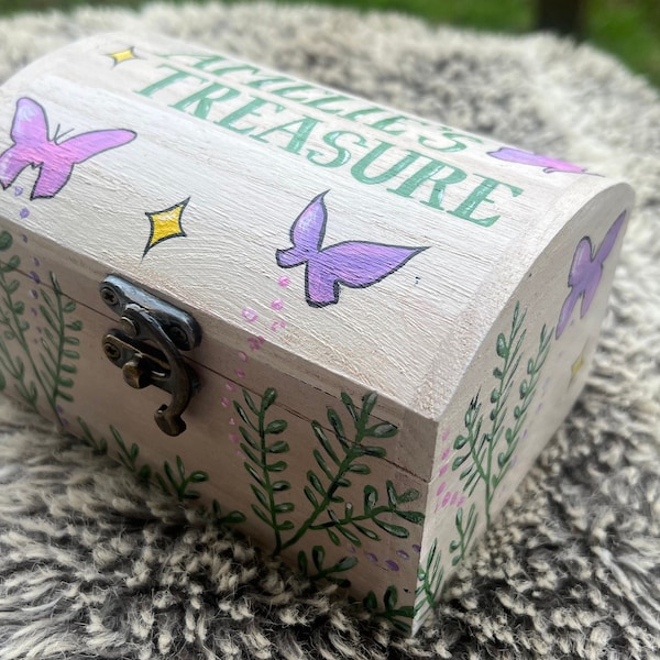 Personalised Children’s Treasure Chest - Butterflies