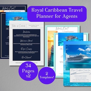 Royal Caribbean Cruise Guide | Travel Agent Template | Handbook for Clients | Cruise Line Canva Template | Cruisers Guide | Customizable