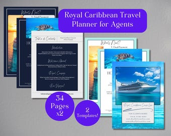 Royal Caribbean Cruise Guide | Travel Agent Template | Handbook for Clients | Cruise Line Canva Template | Cruisers Guide | Customizable