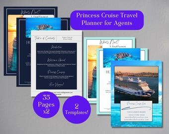 Princess Cruise Line Guide | Travel Agent Template | Handbook for Clients | Cruise Line Canva Template | Cruisers Guide | Customizable