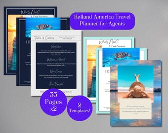 Holland America Guide | Travel Agent Template | Handbook for Clients | Cruise Line Canva Template | Cruisers Guide | Customizable