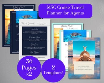 MSC Cruise Guide | Travel Agent Template | Handbook for Clients | Cruise Line Canva Template | Cruisers Guide | Customizable