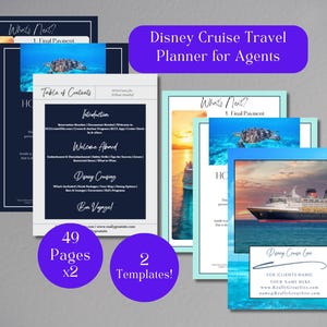 Disney Cruise Line Guide | Travel Agent Template | Handbook for Clients | Cruise Line Canva Template | Cruisers Guide | Customizable