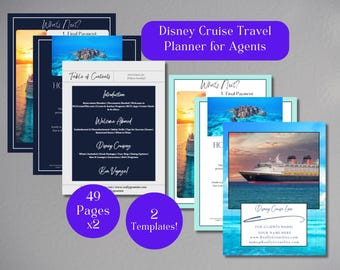 Disney Cruise Line Guide | Travel Agent Template | Handbook for Clients | Cruise Line Canva Template | Cruisers Guide | Customizable