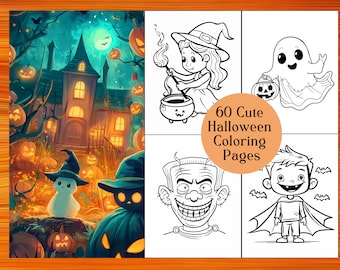 COLORING BOOK - Halloween Theme | Halloween Coloring Pages | Jack O Lantern, Pumpkins, Haunted House, Mummy Coloring | Kid & Adult Coloring