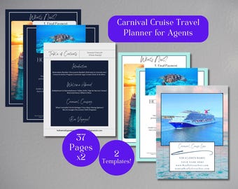 Carnival Cruise Line Guide | Travel Agent Template | Handbook for Clients | Cruise Line Canva Template | Cruisers Guide | Customizable